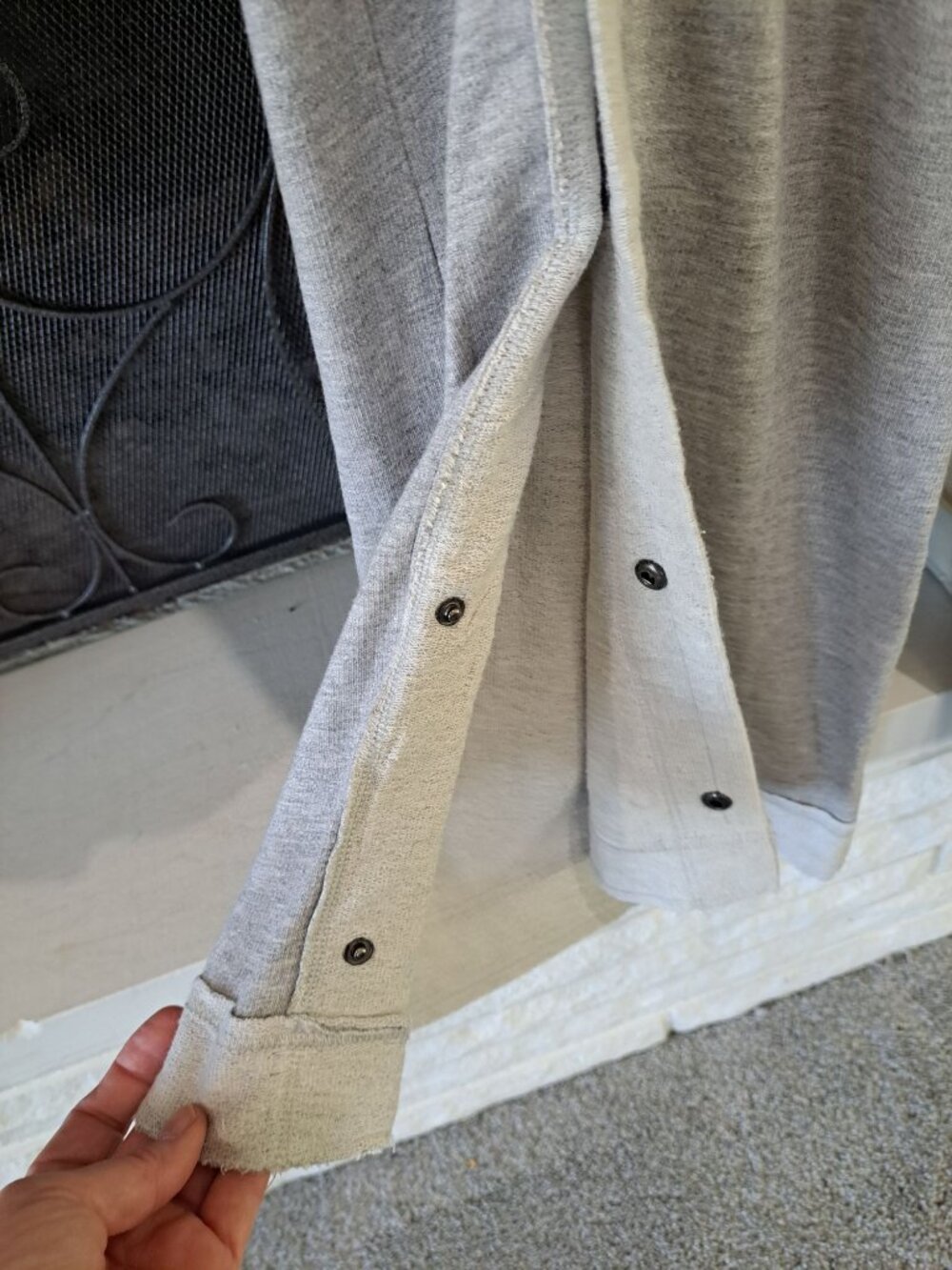 Free People Embers Wide-Leg Pants Heather Gray Women's XS Oversized Athleisure - Picture 4 of 12
